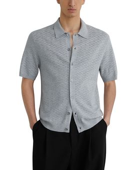 Reiss Reiss Phoenix Textured Geo Pattern Shirt