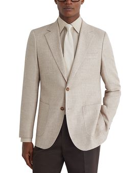 Reiss Reiss Positano Tailored Fit Linen, Silk & Cotton Blend Blazer