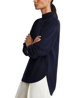 Reiss Reiss River Funnel Neck Curved Hem Sweater