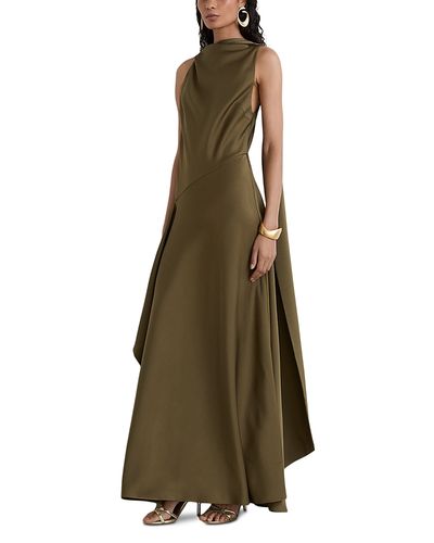 Reiss Reiss Sabine Satin Cape Maxi Dress