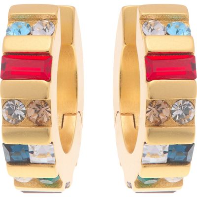 Reiss Reiss Sadie Crystal Huggie Hoop Earrings