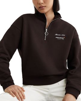 Reiss Reiss Sakura Long Sleeved McLaren Half Zip Sweatshirt