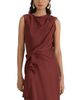 Reiss Reiss Satin Gathered Waist Midi Dress - 2