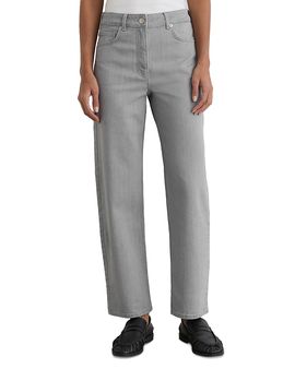 Reiss Reiss Selin High Rise Ankle Straight Jeans in Grey