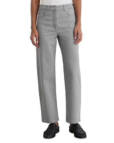 Reiss Reiss Selin High Rise Ankle Straight Jeans in Grey
