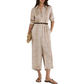 Reiss Reiss Sienna Abstract Snakeskin Print Shirtdress