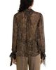 Reiss Reiss Silk Blend Tie Neck Blouse - 3
