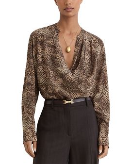 Reiss Reiss Silk Draped Top