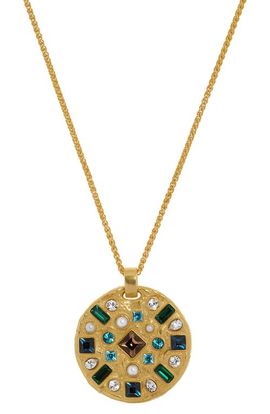 Reiss Reiss Skye Crystal Coin Pendant Necklace
