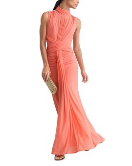 Reiss Reiss Starla Ruched Mesh Maxi Dress