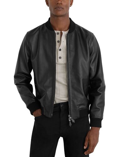 Reiss Reiss Strain Leather Bomber Jacket