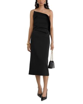 Reiss Reiss Structured Strapless Midi Dress