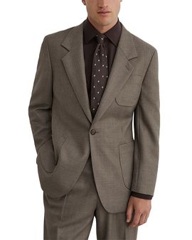 Reiss Reiss Terrain Wool Blend Relaxed Fit Twill Blazer