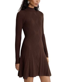 Reiss Reiss Tilly Cable Knit Flippy Dress