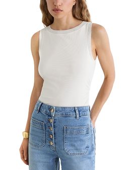 Reiss Reiss Trinny Sheer Detail Rib Vest