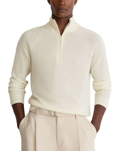 Reiss Reiss Tristan Half Zip Raglan Waffle Sweater