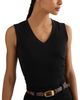 Reiss Reiss V Neck Ruched Ribbed Tank Top - 4