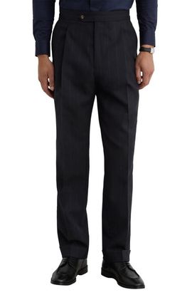Reiss Reiss Valley Pinstripe Pleated Wool Formal Trousers