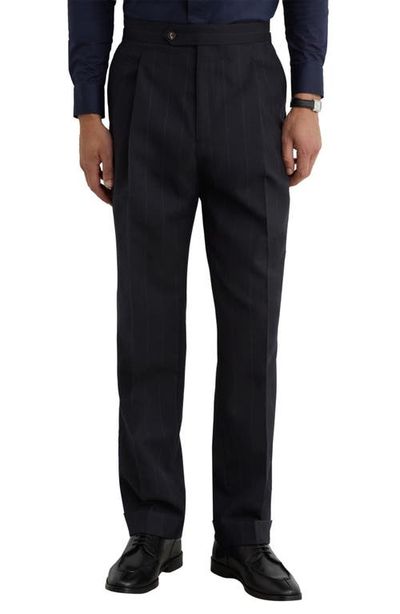 Reiss Reiss Valley Pinstripe Pleated Wool Formal Trousers