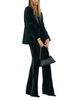 Reiss Reiss Velvet Satin Stripe Flared Pants - 2