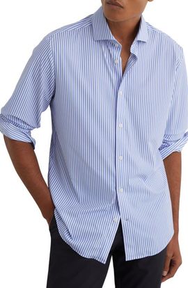 Reiss Reiss Volley Slim Fit Stripe Performance Shirt