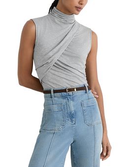 Reiss Reiss Wanda Ruched High Neck Top