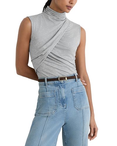 Reiss Reiss Wanda Ruched High Neck Top