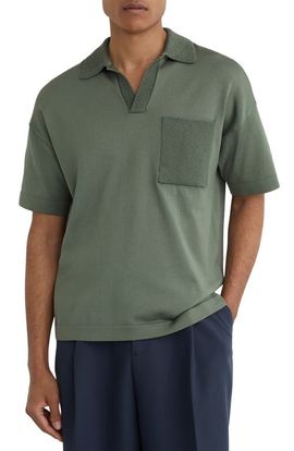 Reiss Reiss Warton Oversize Johnny Collar Pocket Polo