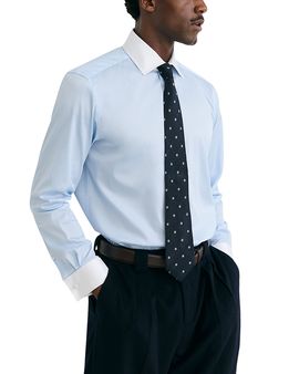 Reiss Reiss Wells Cotton Blend Stretch Contrast Collar Dress Shirt
