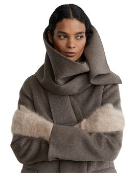 Reiss Reiss Willow Brushed Cashmere Mittens