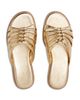 Reiss Reiss Women's Agnes Metallic Leather Sandals - 3
