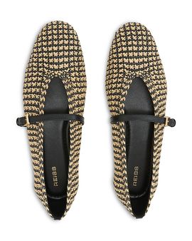 Reiss Reiss Women's Davina Raffia Effect Ballet Flats