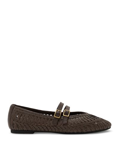 Reiss Reiss Women's Elizabeth Woven Leather Ballerina Flats