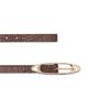 Reiss Reiss Women's Evelina Oval Buckle Croc Embossed Leather Belt - 3