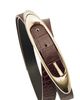 Reiss Reiss Women's Evelina Oval Buckle Croc Embossed Leather Belt - 4