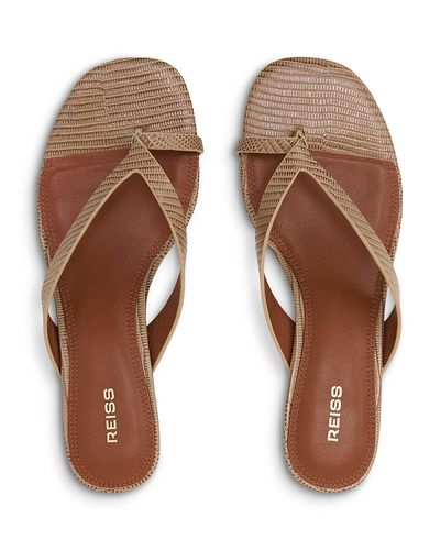 Reiss Reiss Women's Mia Kitten Heel Thong Sandals