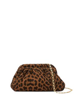 Reiss Reiss Women's Mia Leopard Print Suede Clutch