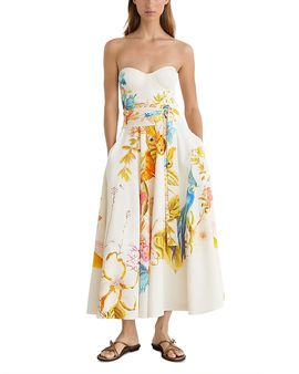 Reiss Reiss x Nybg SS26 Corset Detail Floral Dress