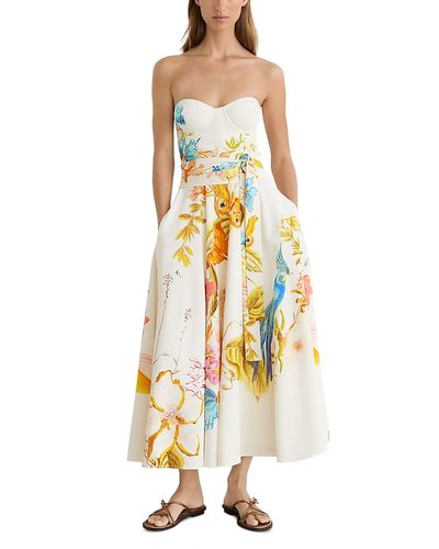 Reiss Reiss x Nybg SS26 Corset Detail Floral Dress