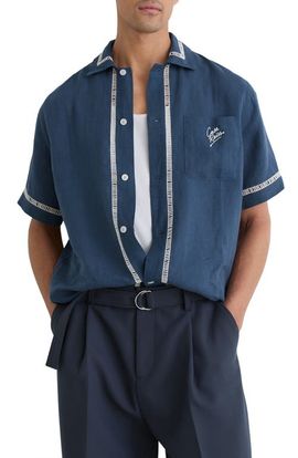 Reiss Reiss Yamal Linen Camp Shirt