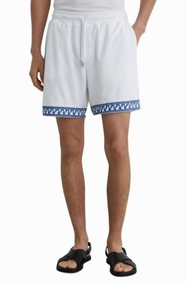 Reiss Reiss Yuma Embroidered Cotton Blend Shorts