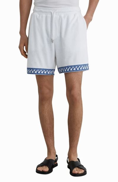Reiss Reiss Yuma Embroidered Cotton Blend Shorts