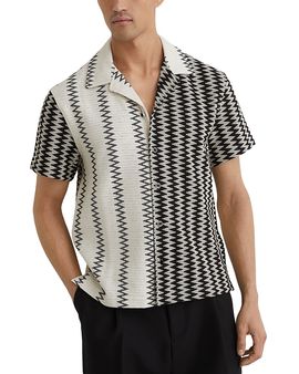 Reiss Reiss Zig Zag Crochet Shirt