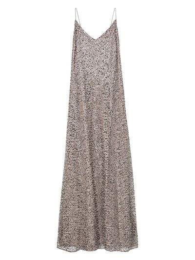 Reiss Women's Faye Sequined V-Neck Gown