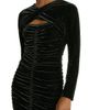 Reiss Women's Sia Velvet Ruched Midi-Dress - 4