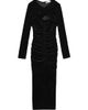 Reiss Women's Sia Velvet Ruched Midi-Dress - 6