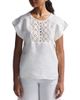 Reistor Reistor Boxy Top with Embroidered Lace Detail - 1