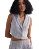 Reistor Reistor Cropped Cotton Tweed Vest - 4