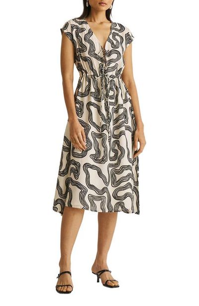 Reistor Reistor Deep V-neck Gathered Dress