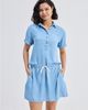 Reistor Reistor Drawstring Denim Shirt Dress with Front Buttons - 5